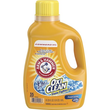 Arm & Hammer OxiClean Concentrated Liquid Laundry Detergent, Fresh, 61.25 oz Bottle 33200-00107